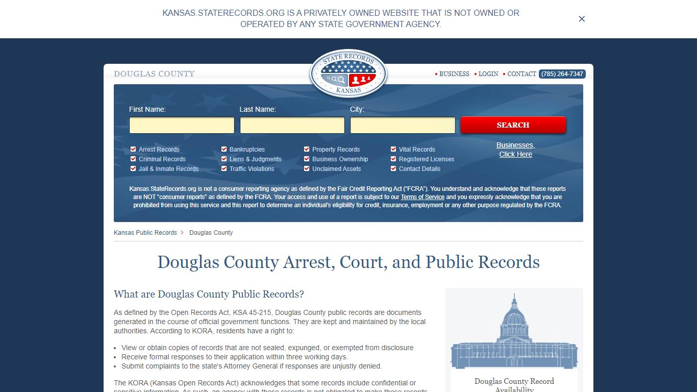 Douglas County Arrest, Court, and Public Records